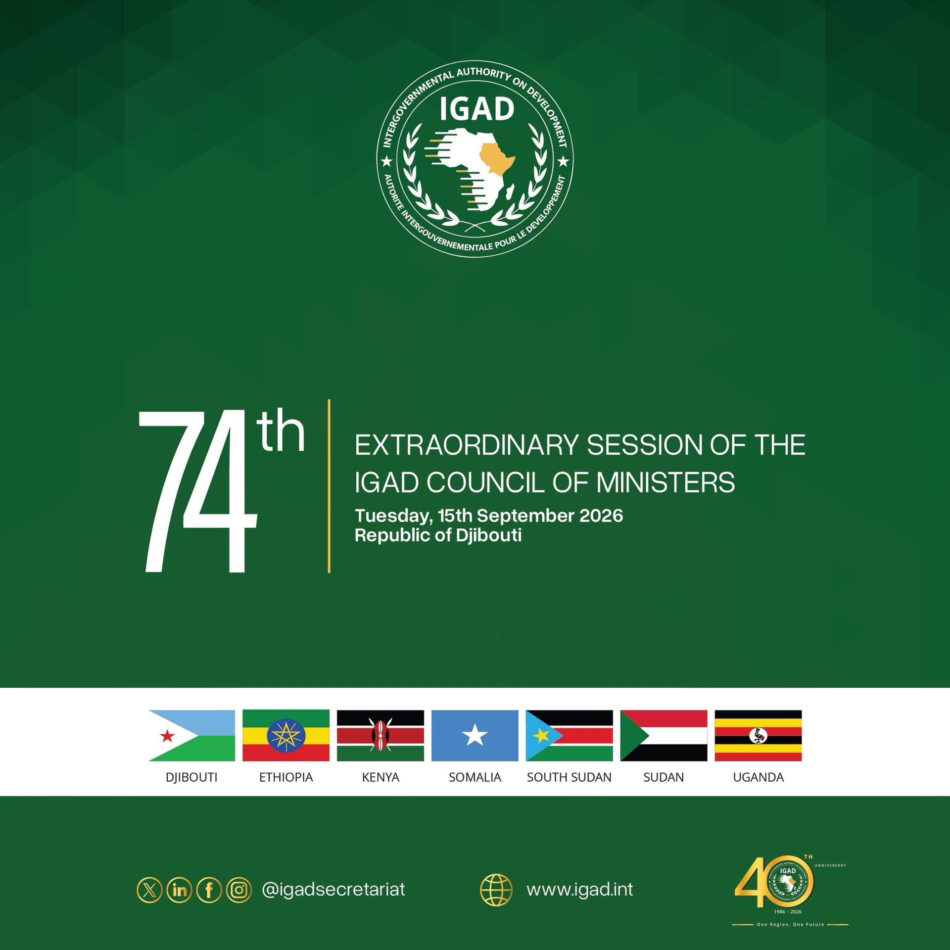 IGAD Ministers Convene in Djibouti to Tackle Peace, Security in Region